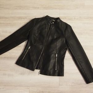 a.n.a Leather Jacket Black